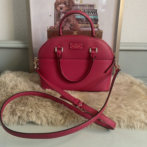 Pink Kate Spade Mini Carli Grove Street Leather crossbody bag - Picture 4 of 12